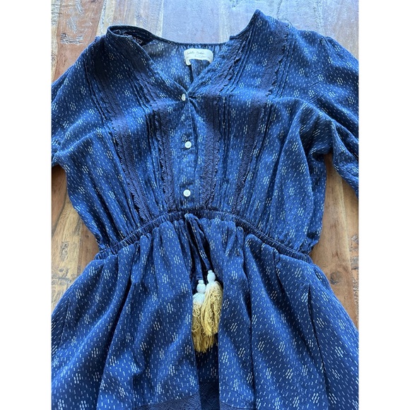 Anthropologie patterned blue sundress - Picture 2 of 4